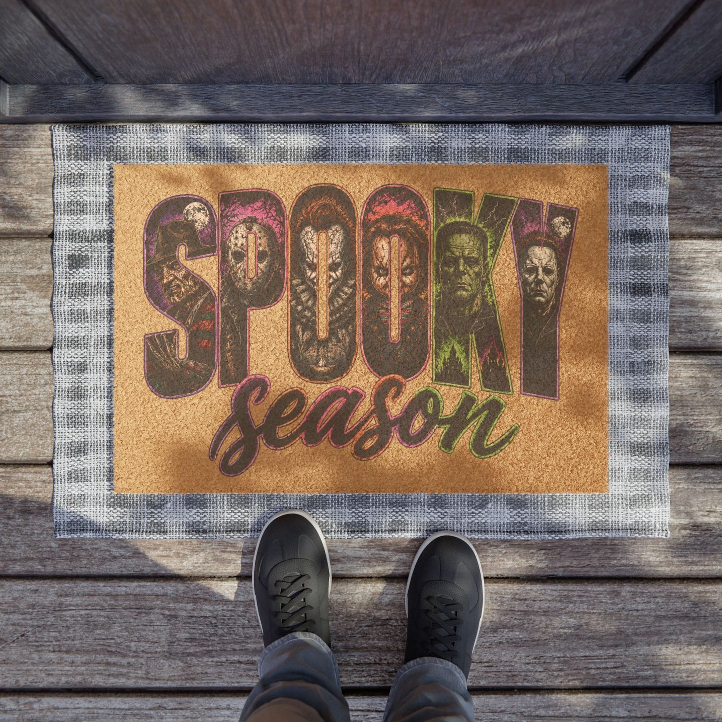Spooky Season Doormat - Halloween Horror Movie Welcome Mat