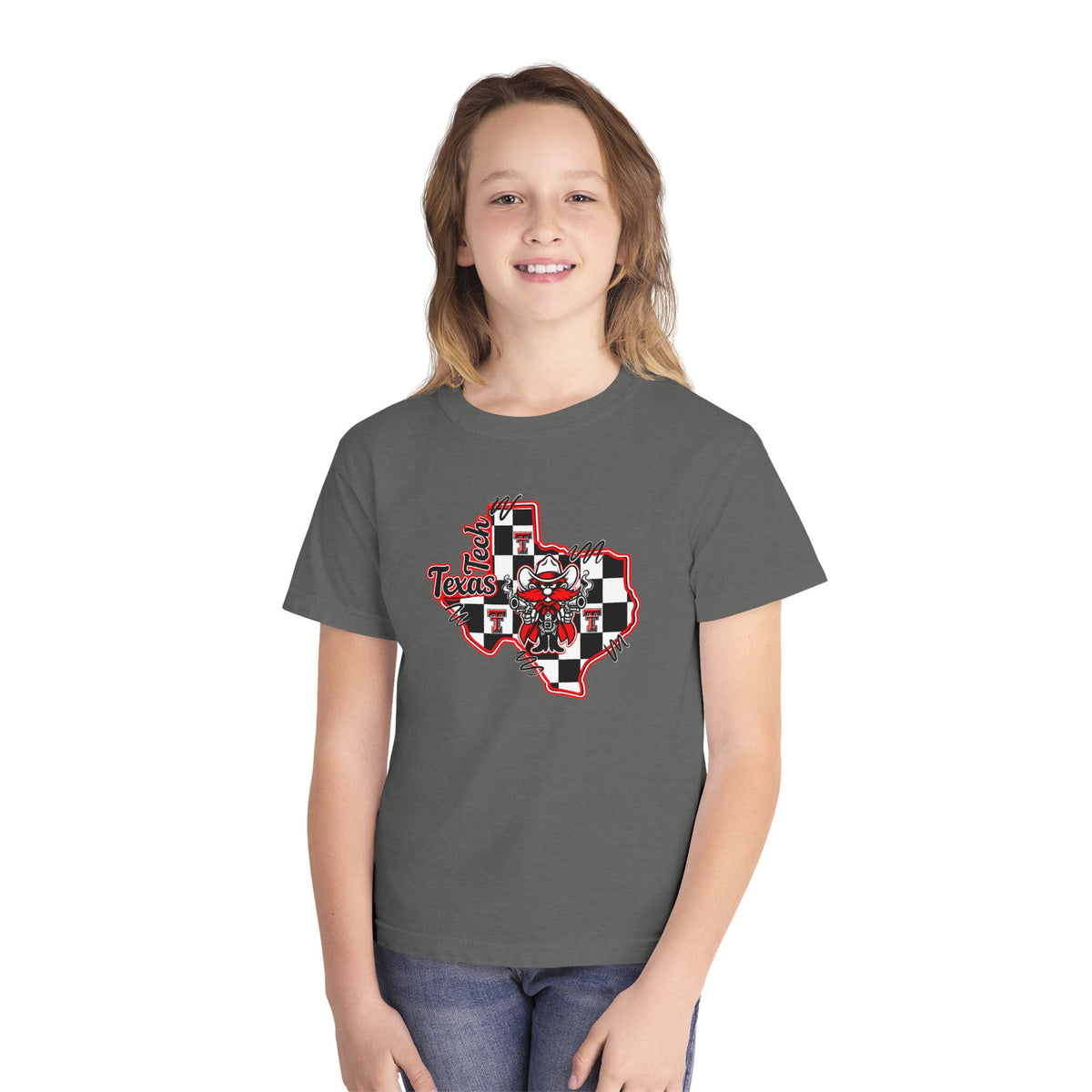 Texas Checkered Skull Youth T-Shirt