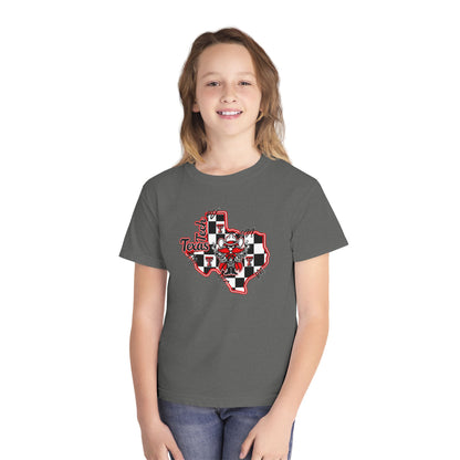 Texas Checkered Skull Youth T-Shirt