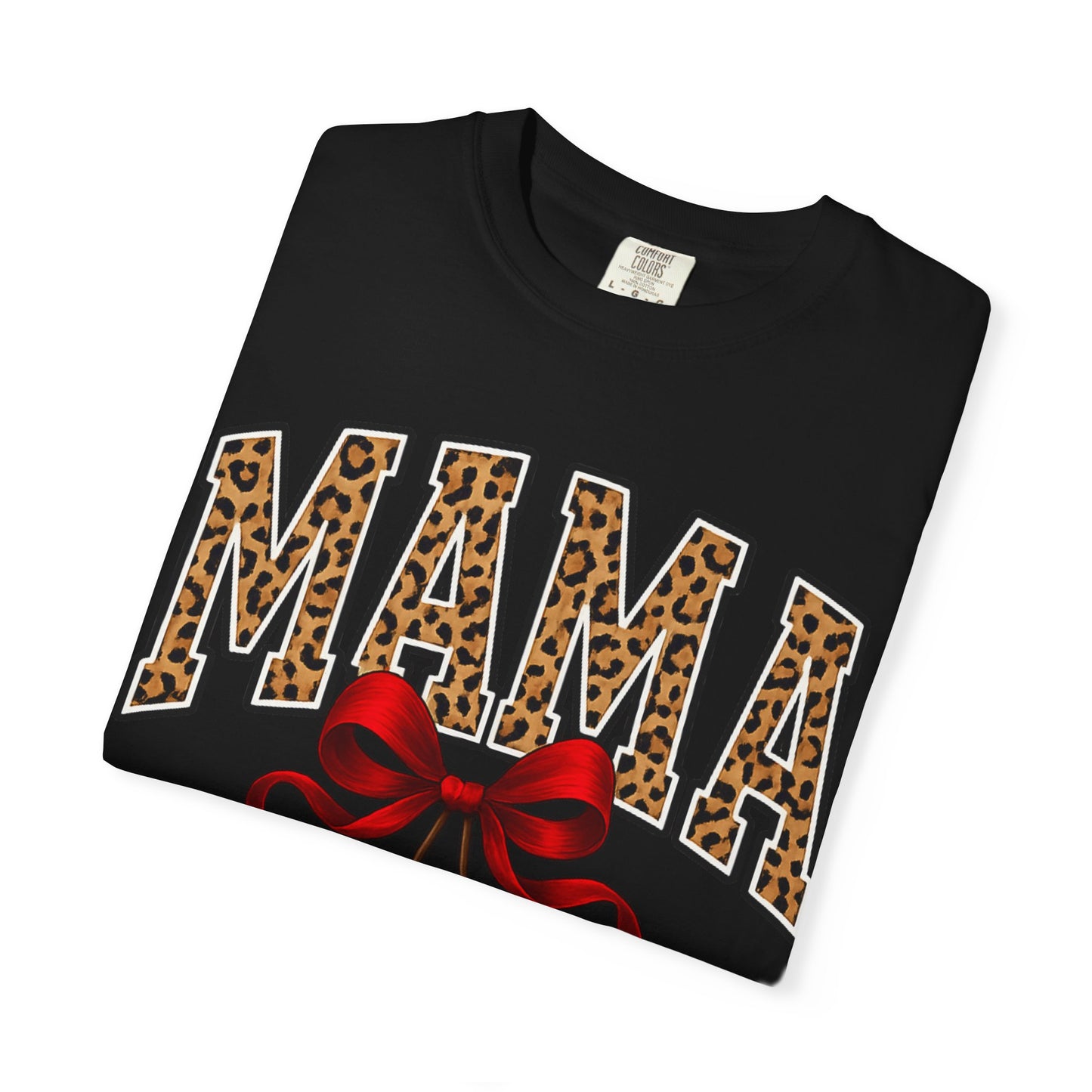 Mama Leopard Letters with Cherries T-Shirt