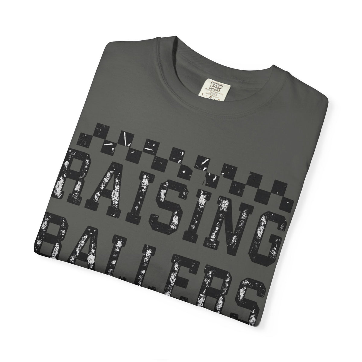 Raising Ballers T-Shirt — Vintage Checkerboard Kids Basketball Parent Tee