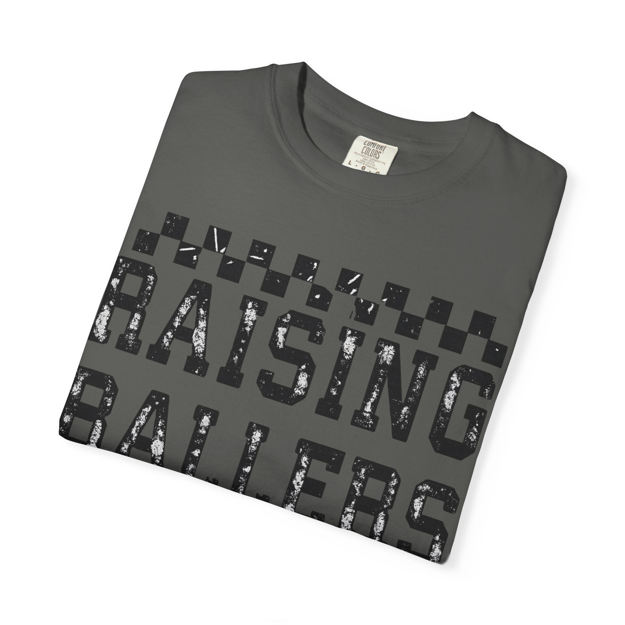 Raising Ballers T-Shirt — Vintage Checkerboard Kids Basketball Parent Tee