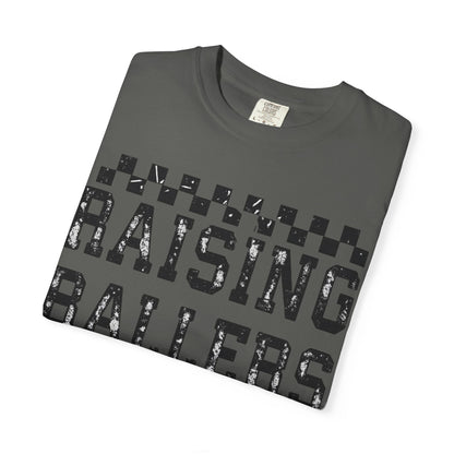 Raising Ballers T-Shirt — Vintage Checkerboard Kids Basketball Parent Tee