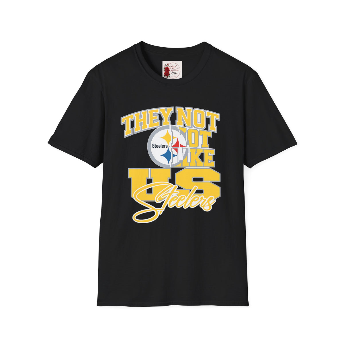 They Not Like Us Steelers T-Shirt — Vintage Yellow NFL Fan Tee
