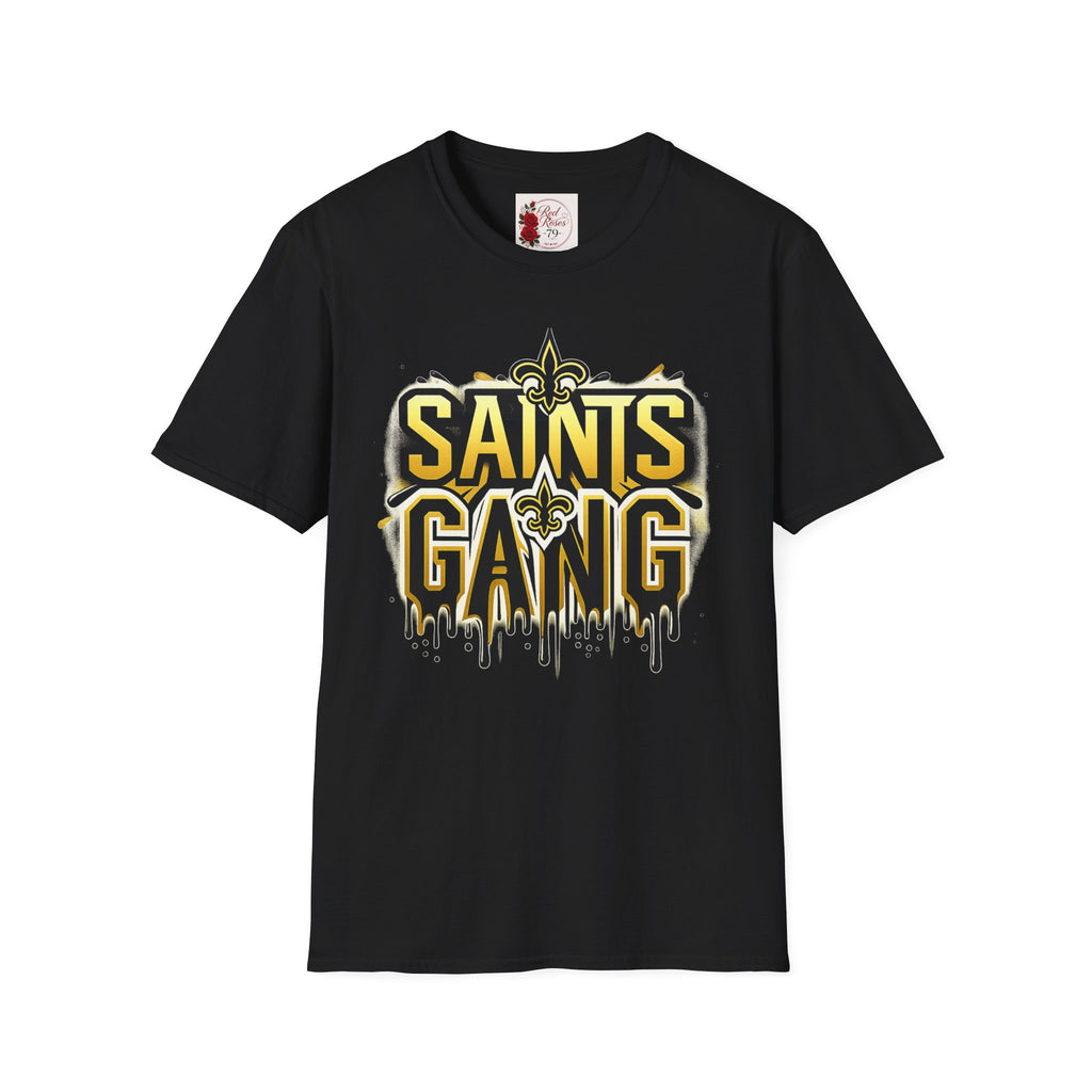 Saints Gang T-Shirt — New Orleans Football Fan Tee with Fleur-de-Lis Graphic