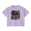 Ghostface Graphic Tee — Retro Horror Scream Face Women's Boxy Shirt