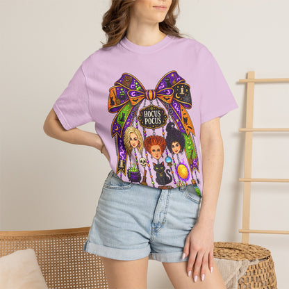 Hocus Pocus Witch Sisters T-Shirt — Halloween Bow Graphic Tee