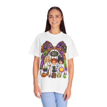 Hocus Pocus Witch Sisters T-Shirt — Halloween Bow Graphic Tee