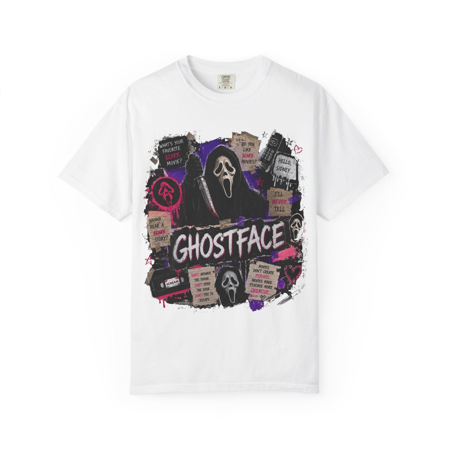 Ghostface Graphic T-Shirt — Horror Movie Scream Mask Tee