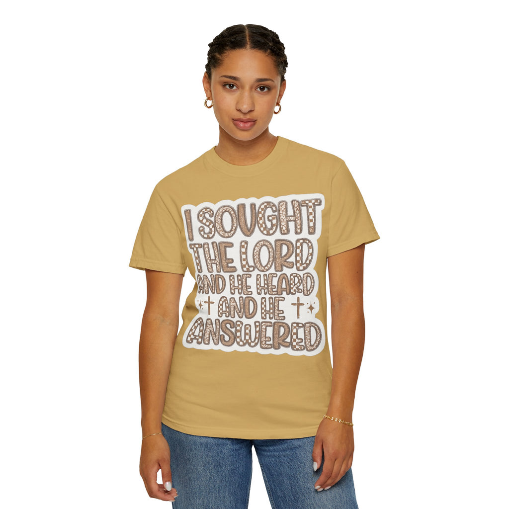 I Sought The Lord Christian T‑Shirt — Inspirational Faith Tee