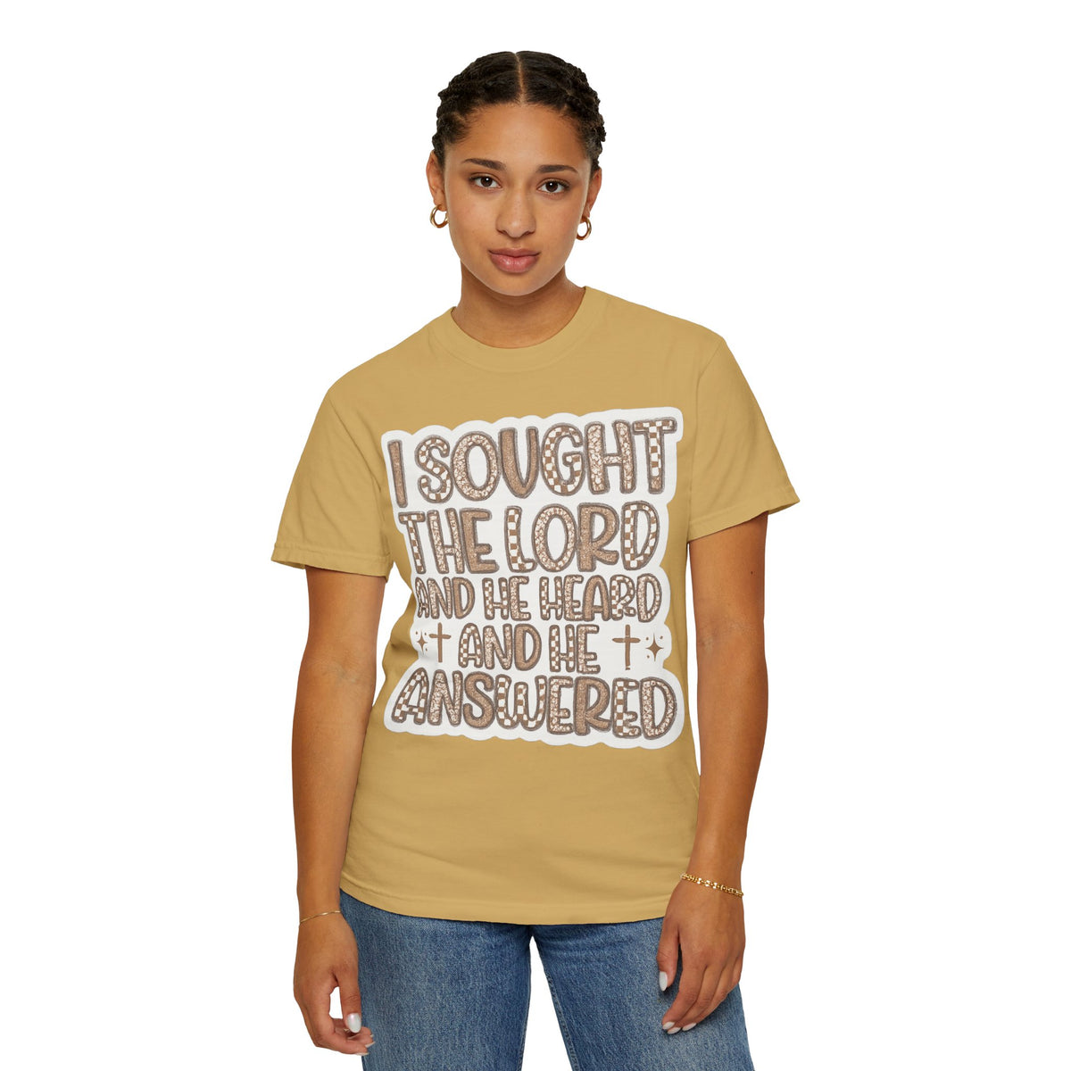 I Sought The Lord Christian T‑Shirt — Inspirational Faith Tee