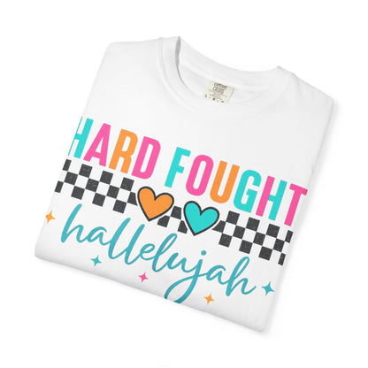 Hard Fought Hallelujah T-Shirt — Inspirational Retro Heart Graphic Tee