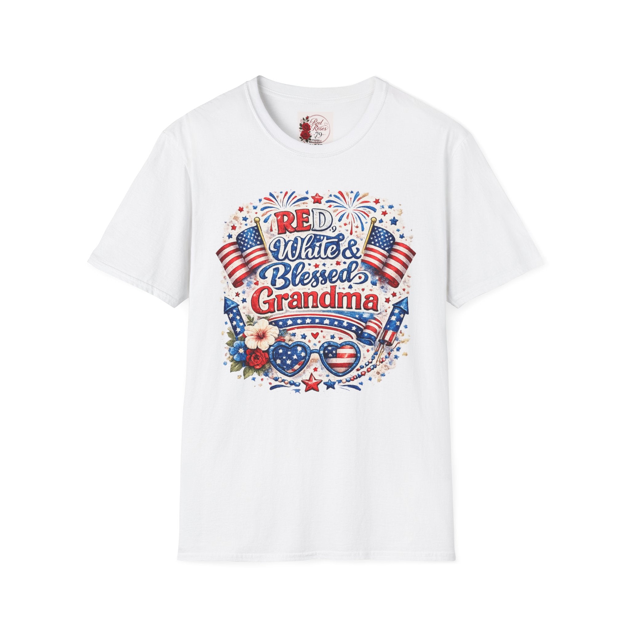 Red White & Blessed Grandma T-Shirt — Patriotic 4th of July Gift