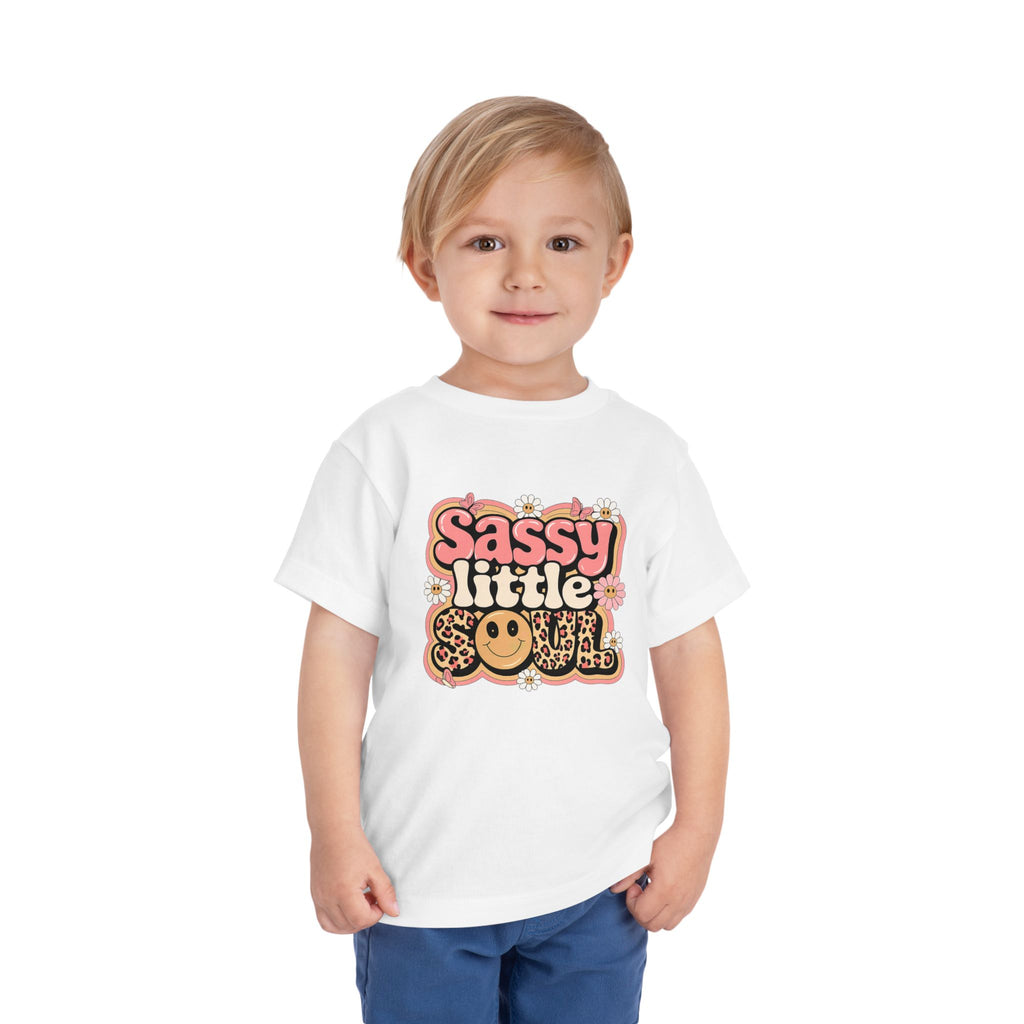 Toddler Tee — "Sassy Little Soul" Retro Flower Power Graphic