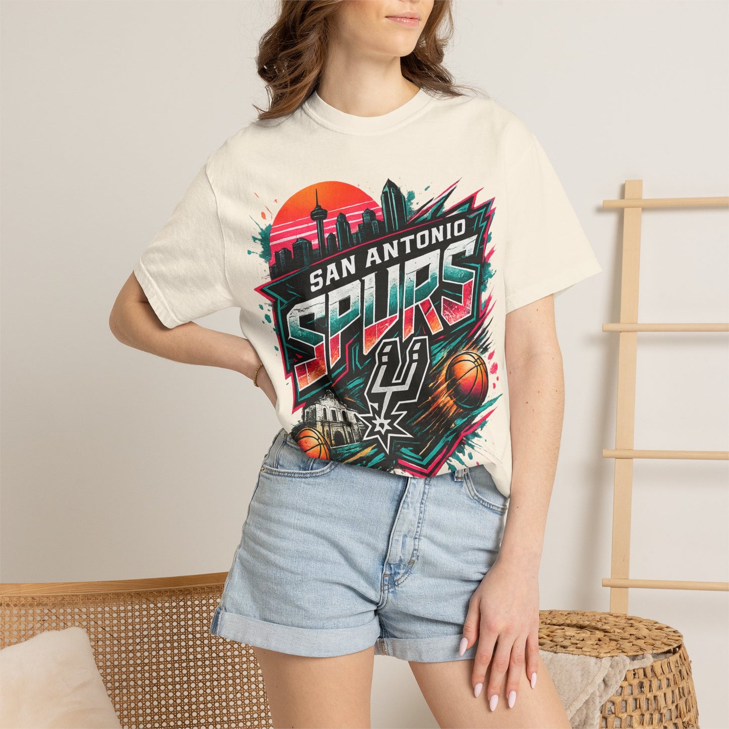 San Antonio Spurs Retro Sunset T-Shirt