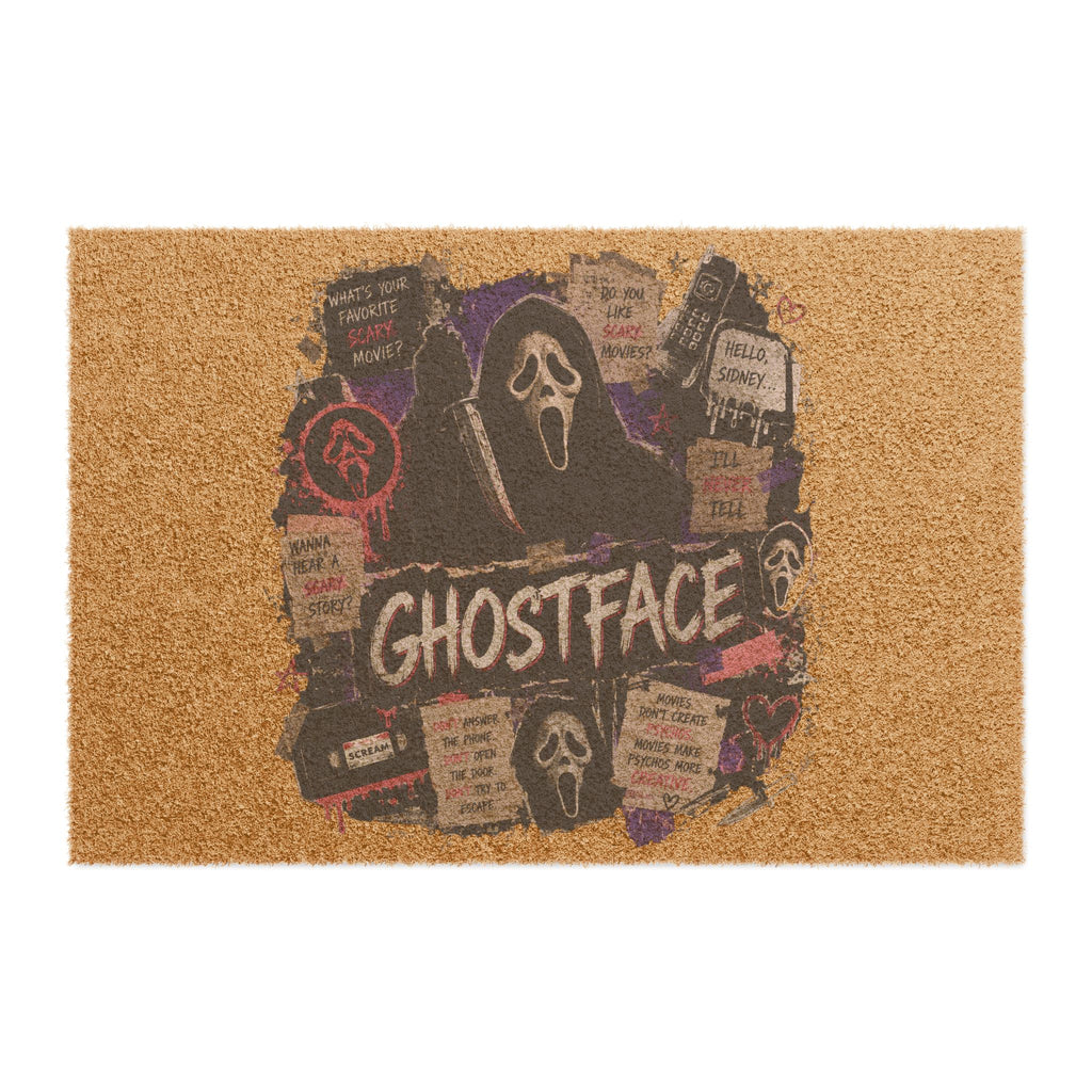 Ghostface Halloween Doormat — Horror Movie Welcome Mat