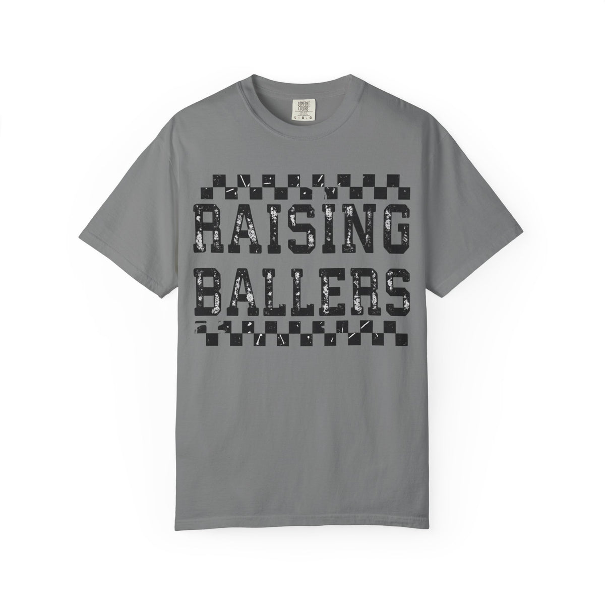 Raising Ballers T-Shirt — Vintage Checkerboard Kids Basketball Parent Tee