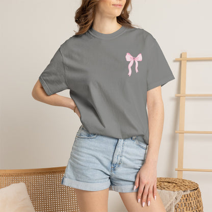 T-shirt — "Love Like Jesus" Pastel Cross & Bow Graphic