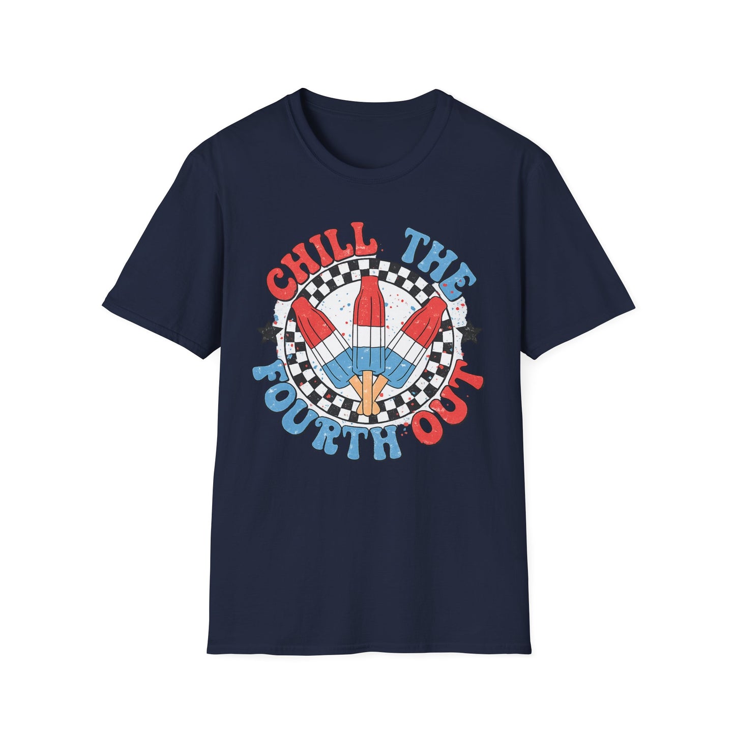 Chill the Fourth Out T‑Shirt — Retro Patriotic Firecracker Graphic Tee