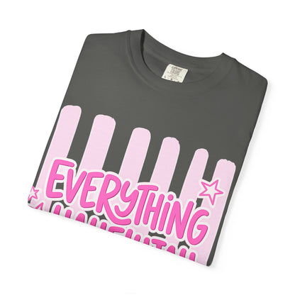 Everything Hallelujah T-Shirt — Pink Retro Stripe Graphic Tee