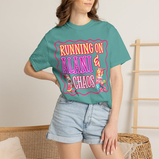 T-Shirt — "Running on Alani & Chaos" Graphic Tee