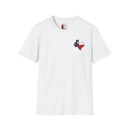 Texas Flag Outline T‑Shirt — Small Texas Map with Lone Star