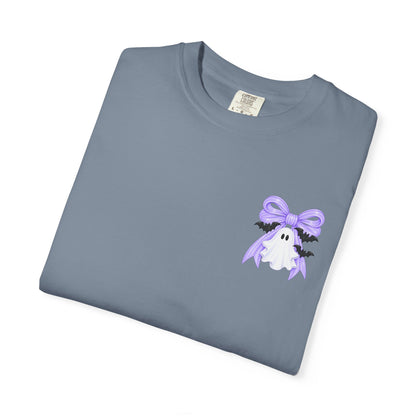 Spooky Season T-Shirt — Cute Purple Bow Ghosts Halloween Tee