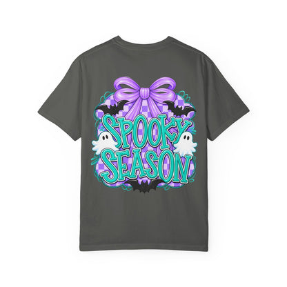 Spooky Season T-Shirt — Cute Purple Bow Ghosts Halloween Tee
