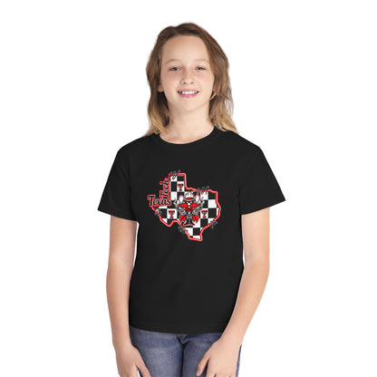 Texas Checkered Skull Youth T-Shirt