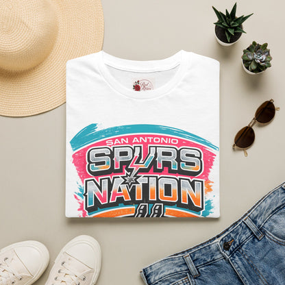 San Antonio Spurs Nation T-Shirt — Retro Brushstroke NBA Fan Tee