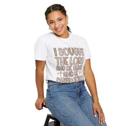 I Sought The Lord Christian T‑Shirt — Inspirational Faith Tee
