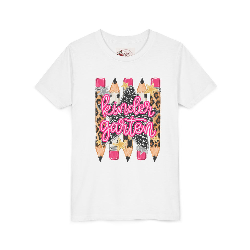Kindergarten Leopard Pencil Youth T-Shirt