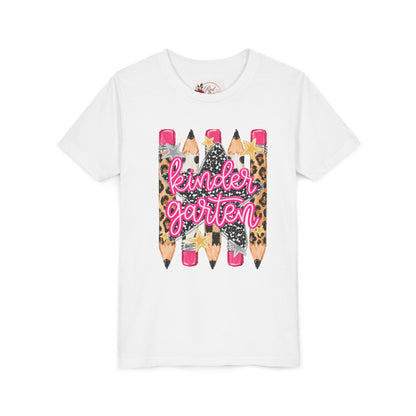 Kindergarten Leopard Pencil Youth T-Shirt