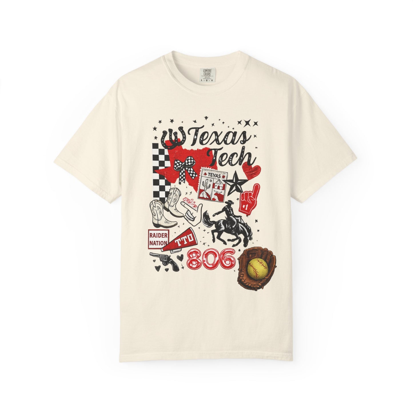 Texas Tech Collage T-Shirt — 806 Raider Nation Graphic Tee
