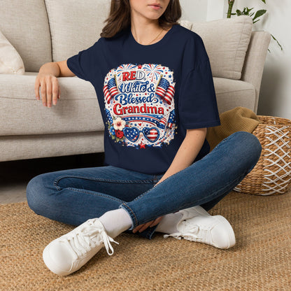 Red White & Blessed Grandma T-Shirt — Patriotic 4th of July Gift