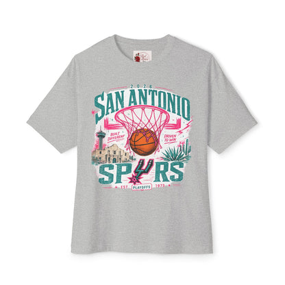 San Antonio Spurs Basketball Tee — Retro Hoop City Graphic