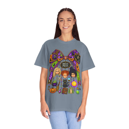 Hocus Pocus Witch Sisters T-Shirt — Halloween Bow Graphic Tee