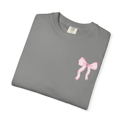 T-shirt — "Love Like Jesus" Pastel Cross & Bow Graphic
