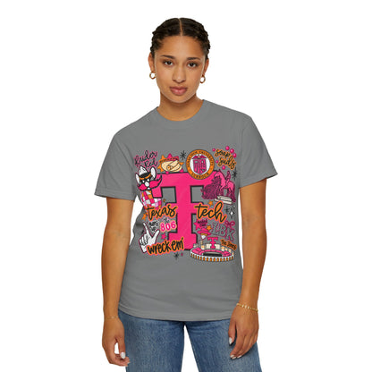 Texas Tech Collage T-Shirt — Red Raiders Icons & 'Wreck ’Em' Graphic