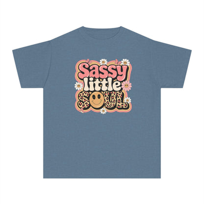 Youth Tee — "Sassy Little Soul" Retro Smiley Graphic