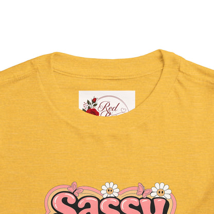Toddler Tee — "Sassy Little Soul" Retro Flower Power Graphic