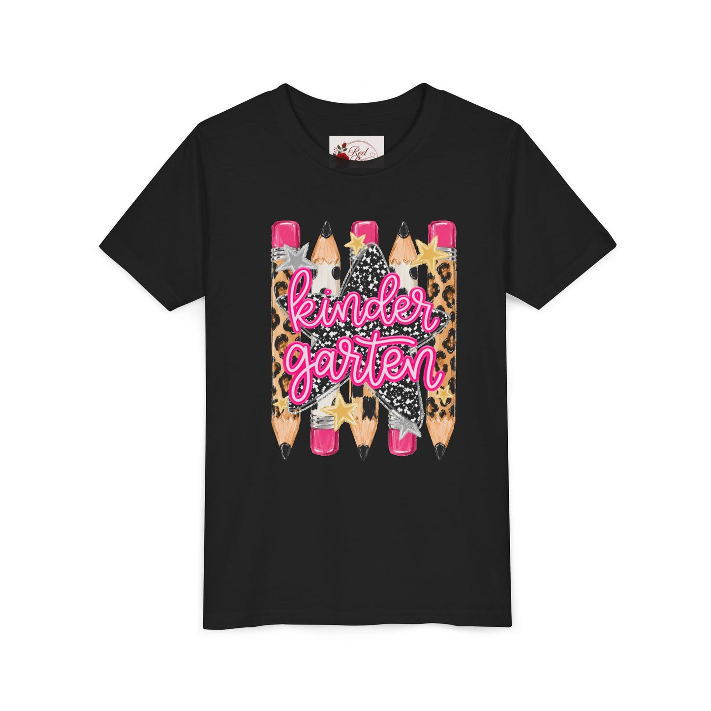Kindergarten Leopard Pencil Youth T-Shirt