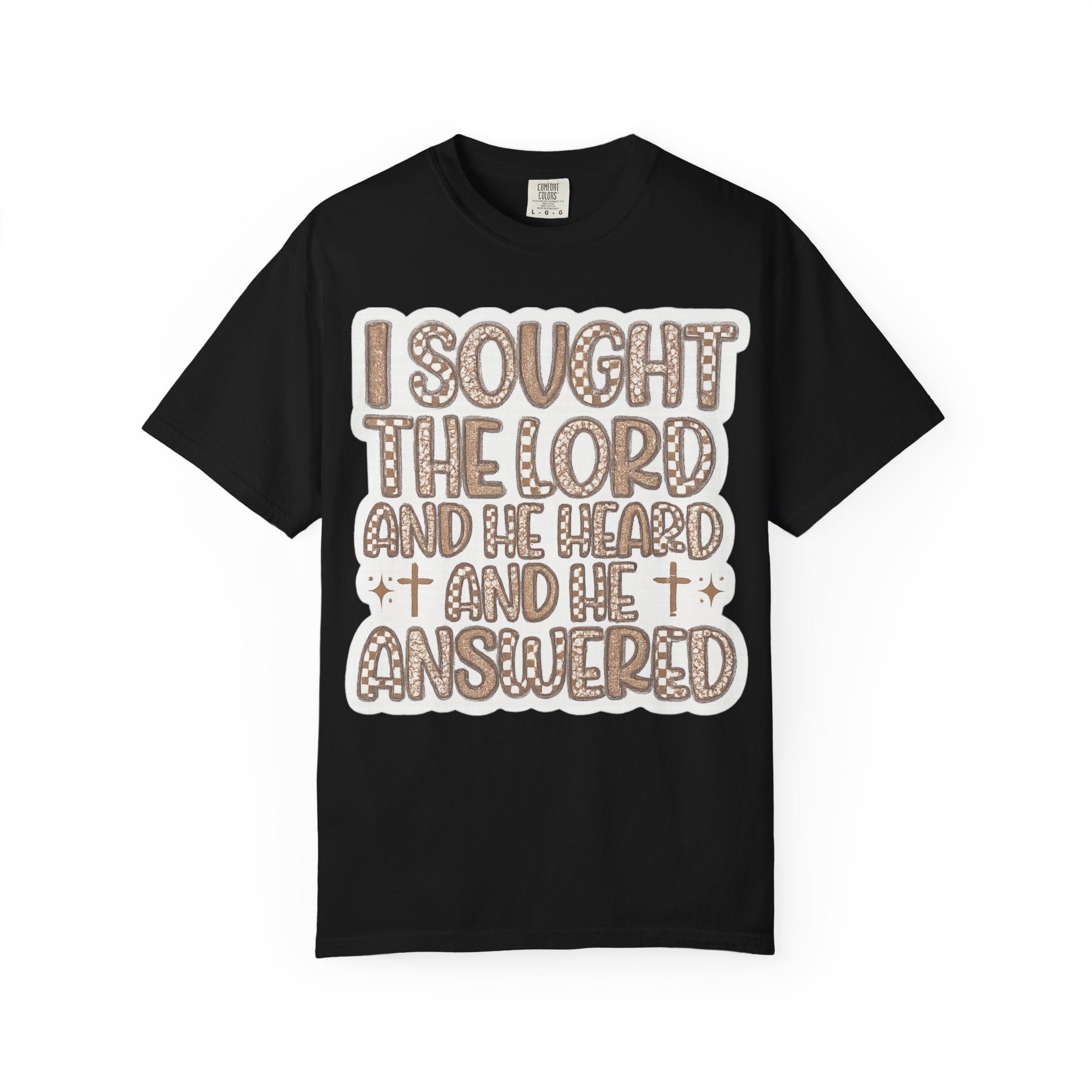 I Sought The Lord Christian T‑Shirt — Inspirational Faith Tee