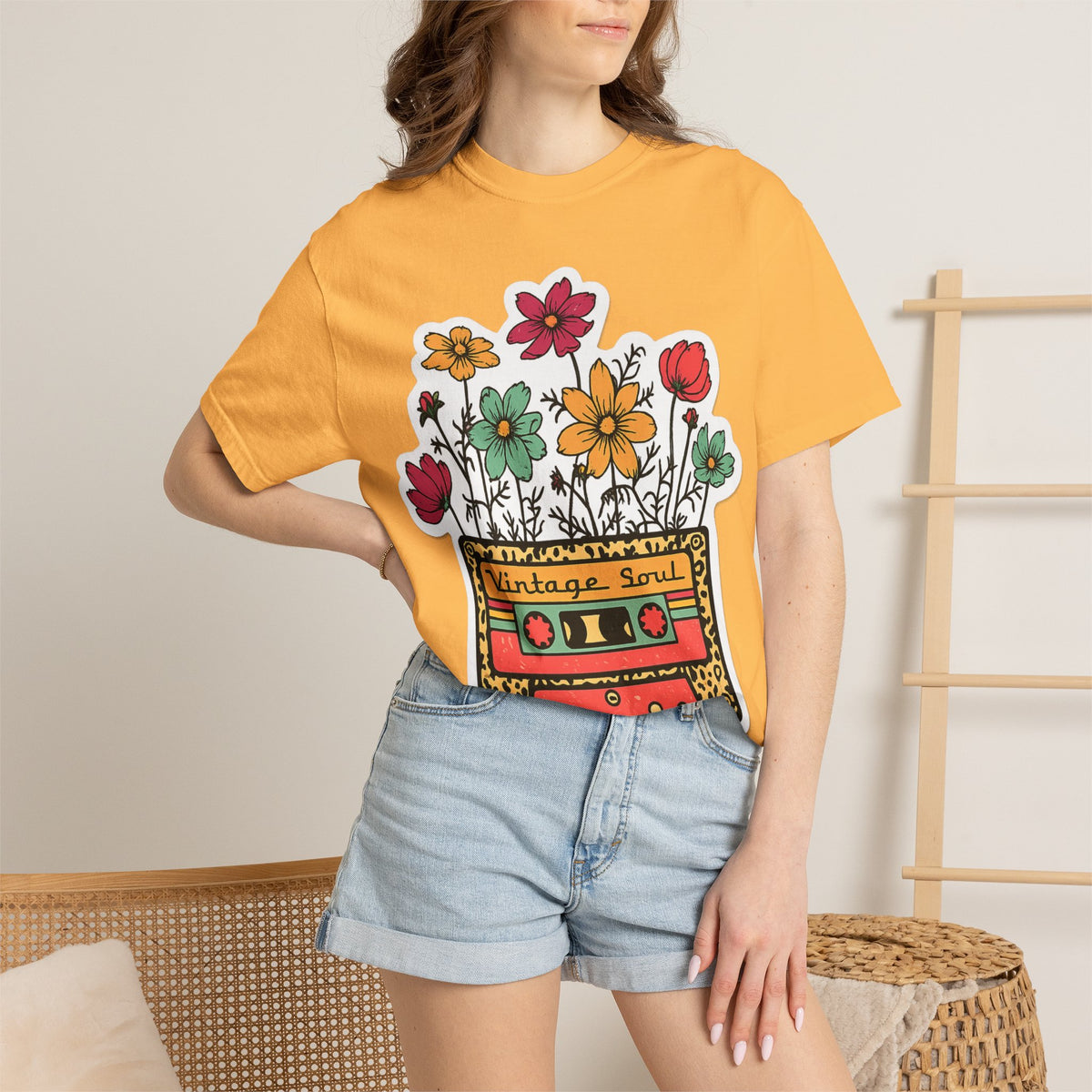 Vintage Soul Cassette Floral T-Shirt