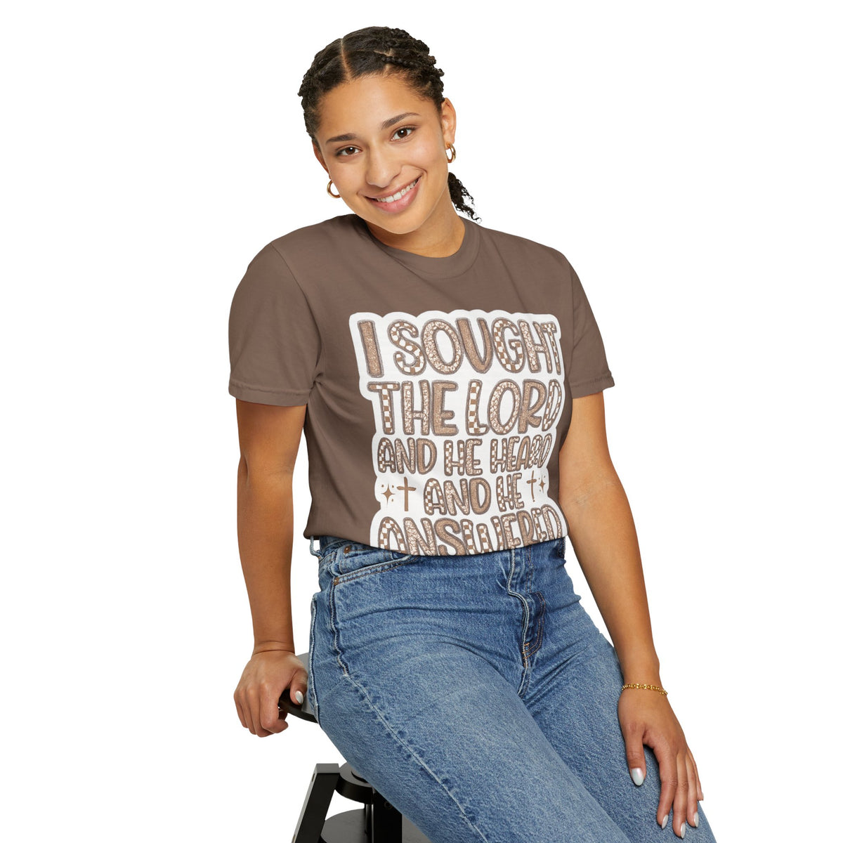 I Sought The Lord Christian T‑Shirt — Inspirational Faith Tee