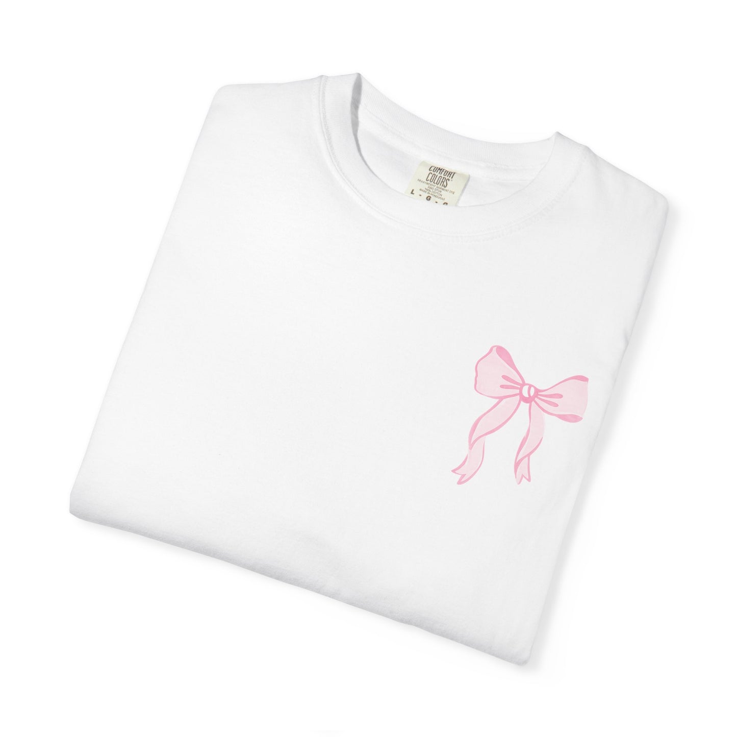 T-shirt — "Love Like Jesus" Pastel Cross & Bow Graphic