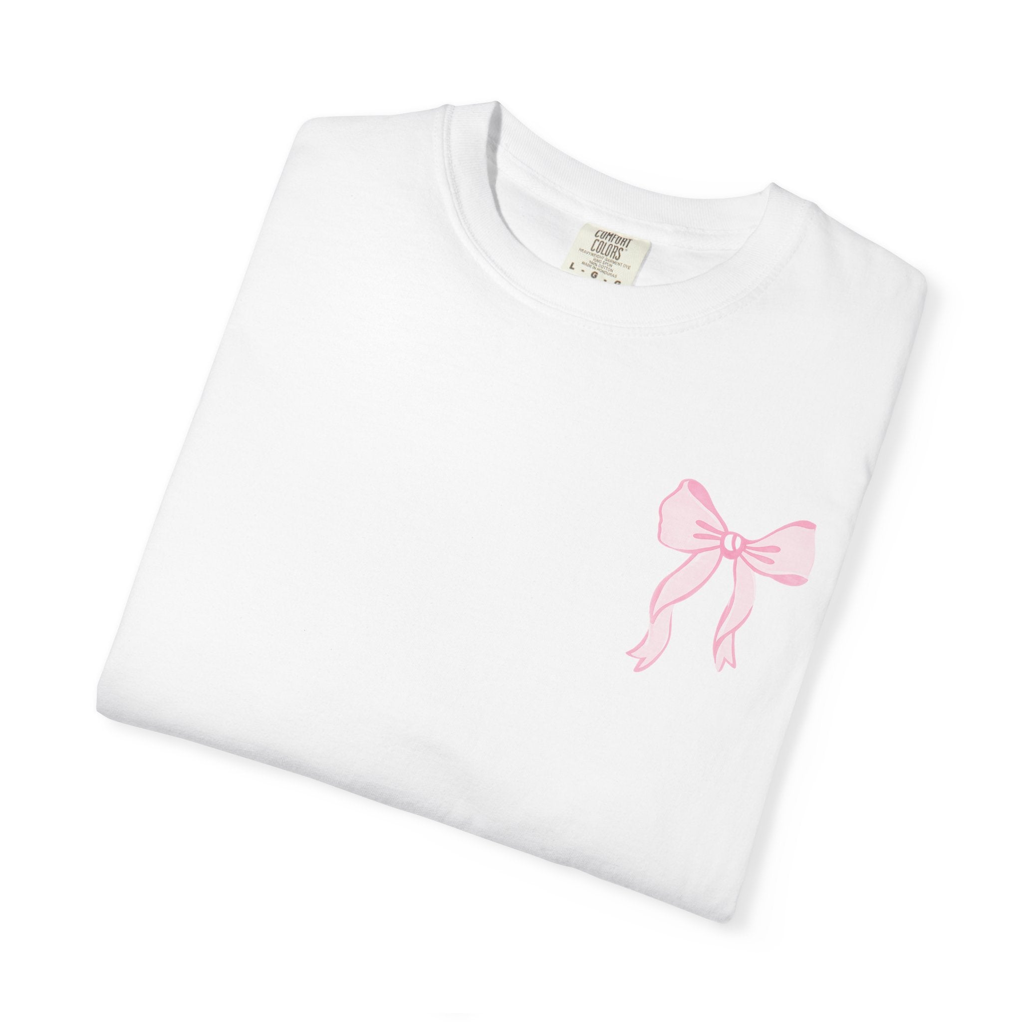 T-shirt — "Love Like Jesus" Pastel Cross & Bow Graphic