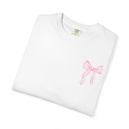 T-shirt — "Love Like Jesus" Pastel Cross & Bow Graphic