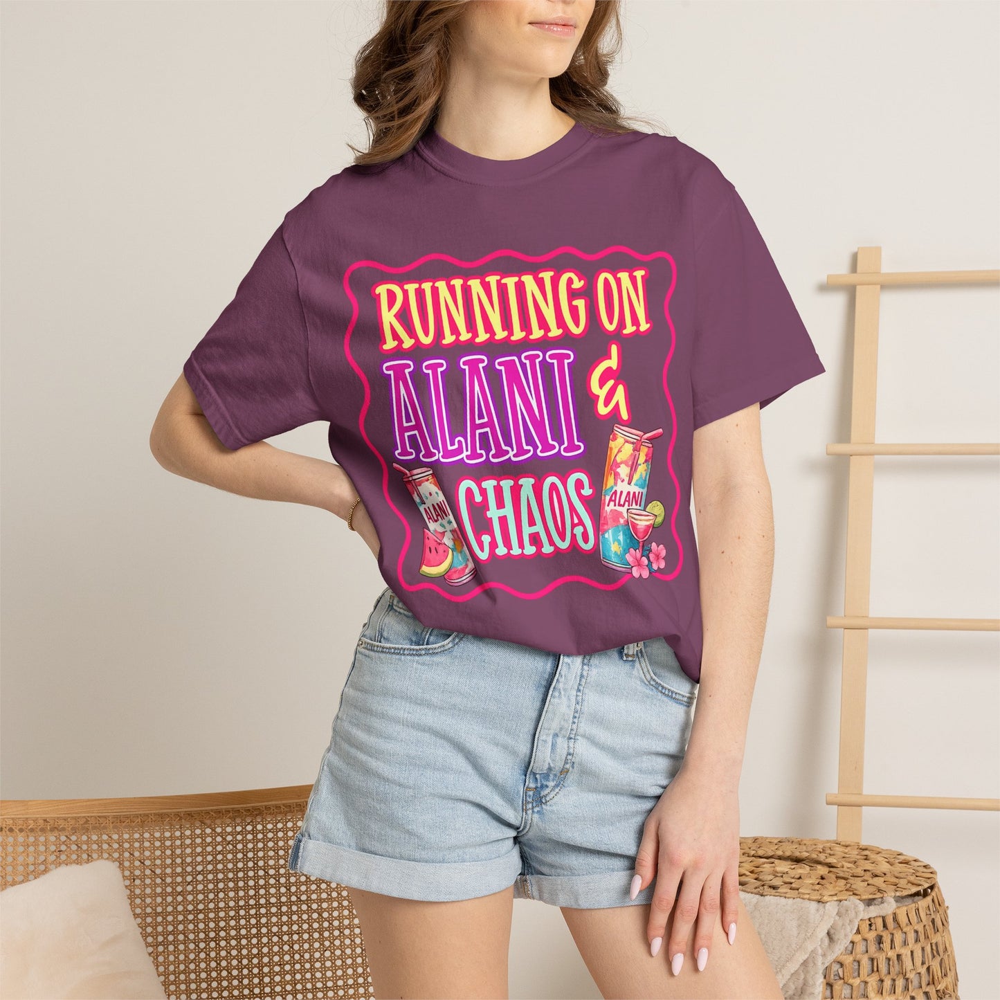 T-Shirt — "Running on Alani & Chaos" Graphic Tee