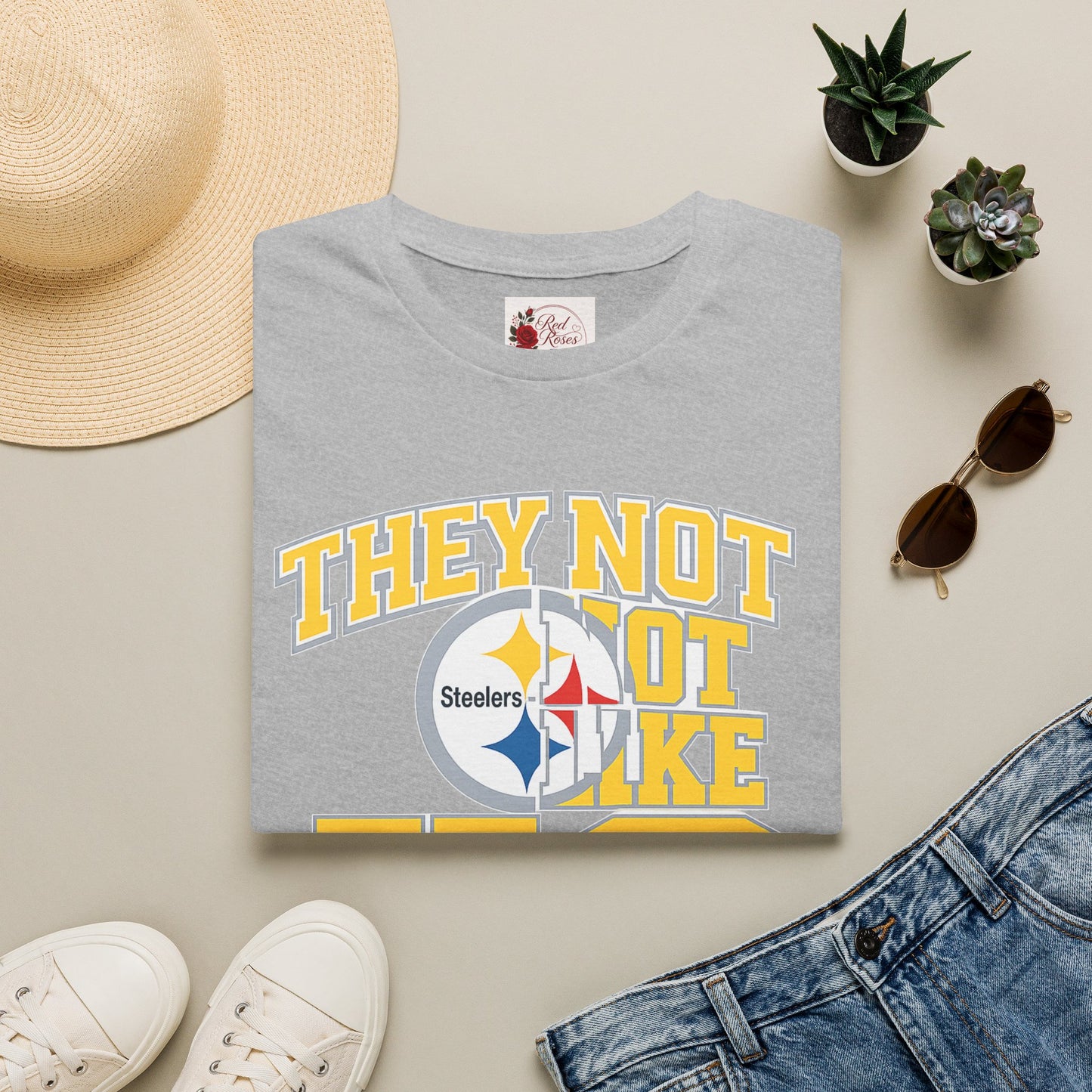 They Not Like Us Steelers T-Shirt — Vintage Yellow NFL Fan Tee